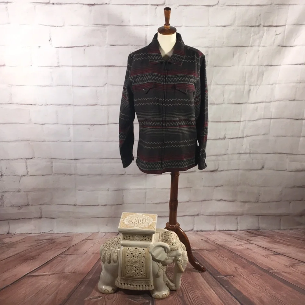 Woolrich Wool Aztec Shacket - Picture 1 of 9